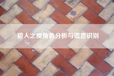 狼人之夜角色分析与谎言识别